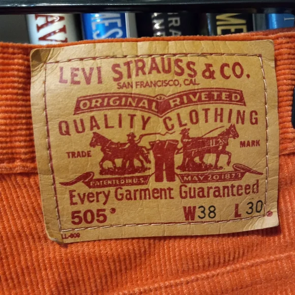 稀少 非売品 50s- Levi's advertising brass tag Vintage Levi's 503ZXX Big E Hidden Rivet Jerky Tag 24 X 25.5